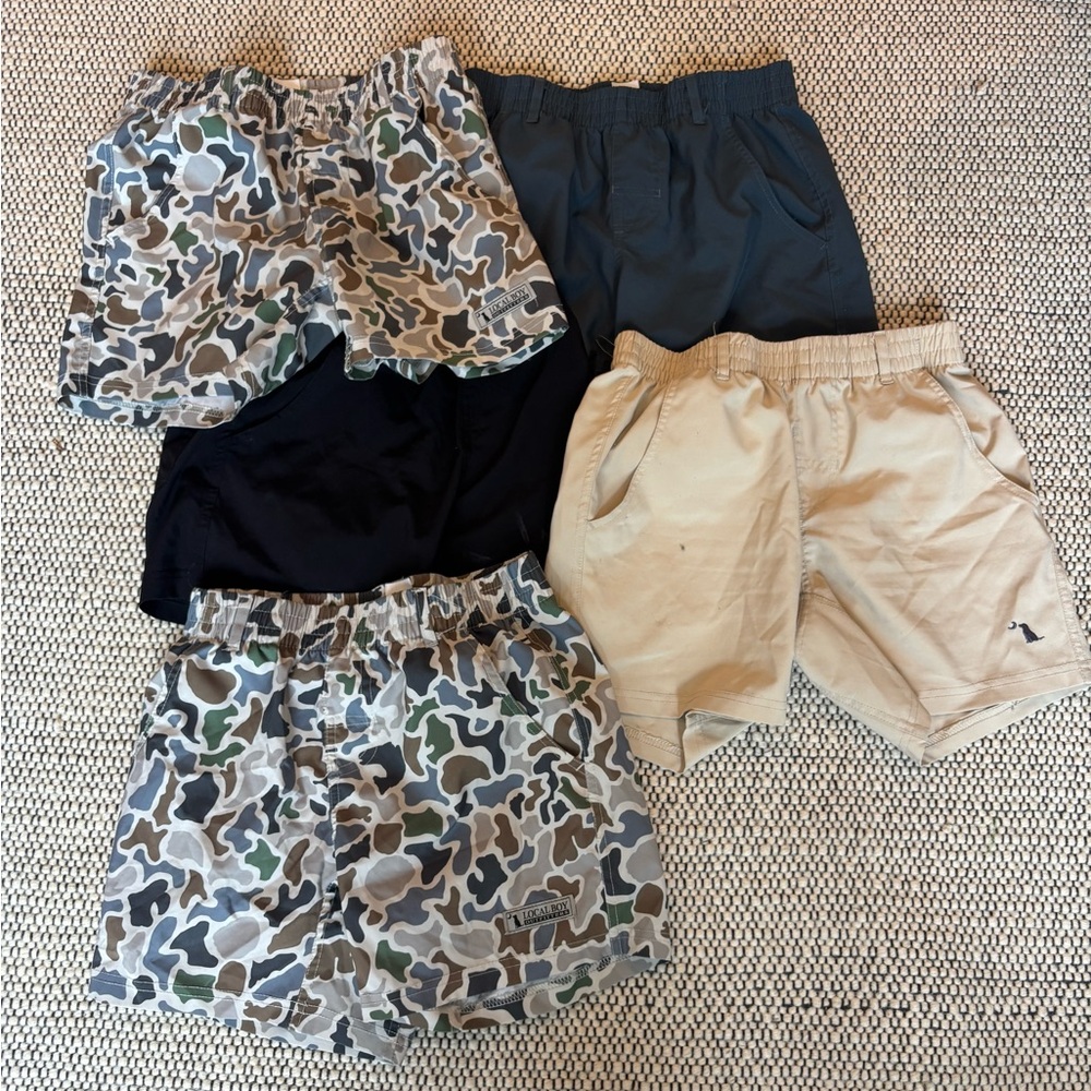 Kids Camo and Solid Shorts Set